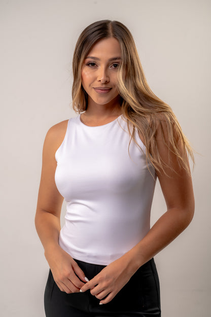 Blusa básica cuello rendondo